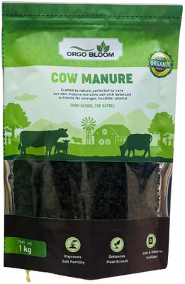 OrgoBloom Orgo Bloom Premium Organic Cow Manure 1kg Manure, Fertilizer, Potting Mixture, Soil(1 kg, Granules)