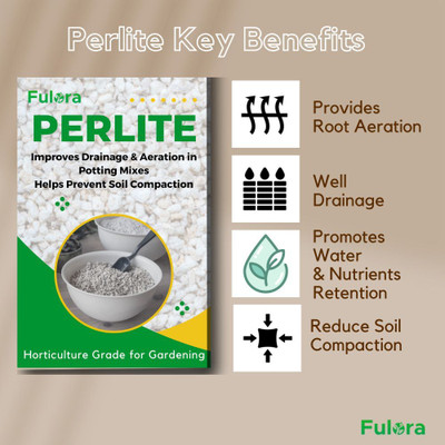 Fulora Perlite Horticultural Grade Soil Amendment Media for Plants Soil(250 g, Granules)