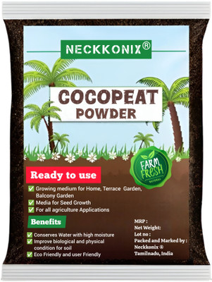 Neckkonix Cocopeat Powder for Plants First Grade Quality Potting Mixture(1 kg, Powder)