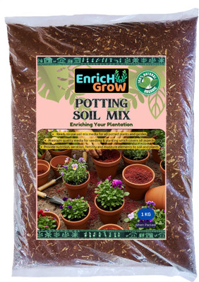 EnrichGrow Enrich Grow Potting soil mix for home garden and indoor plants 1 kg Potting Mixture(1 kg, Powder)
