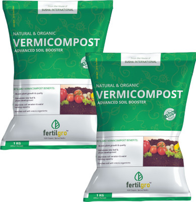 FERTILGRO Organic Vermicompost Fertilizer – Natural Plant Manure(5 kg, Powder)
