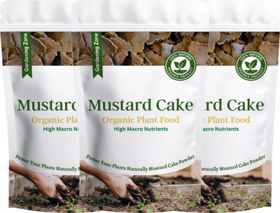 Gardening zone Mustard Oil Cake– Natural Fertilizer for Healthy Plant Growth & Roots Fertilizer(0.4 kg, Cake)
