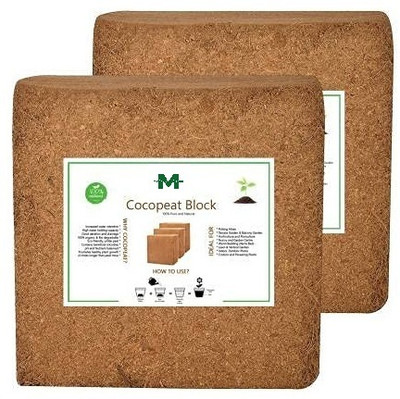 MyOwnGardening COCOPEAT 5KG BLOCK (Coirpith or Coco fibre or CocoPeat) for Terrace Gardening Manure(10 kg, Cake)