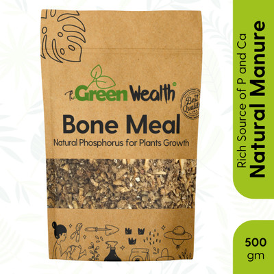 TheGreenWealth Organic Bone Meal Powder for Plants Fertilizer & Home Gardening Fertilizer, Manure, Potting Mixture(500 g, Powder)