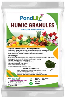 Pondlily Humic Granules a Complete Soil Conditioner | Root Growth Promoter | All Crops - Manure(0.9 g, Granules)
