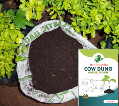 HSB Cow Dung for Plants Fertilizer for plants|Manure for home gardening Manure, Potting Mixture(5 kg, Powder)