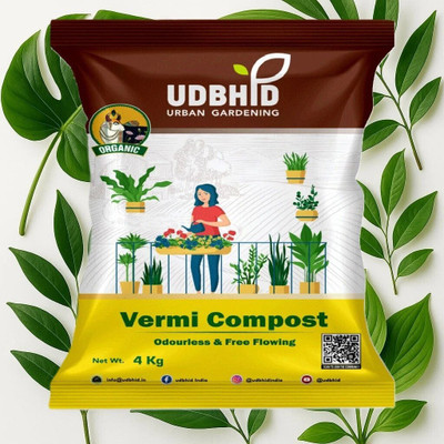 Udbhid Organic Vermicompost for Plants - Fertilizer Potting Mixture(4 kg, Powder)
