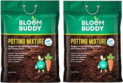 Bloom Buddy Potting Mix 10 kg (Pack of 2 x 5 kg) Potting Mixture, Fertilizer, Manure, Soil(10 kg, Powder)