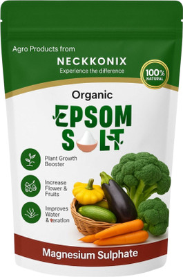 Neckkonix Epsom Salt for Plants 1Kg ,Magnesium Sulfate Fertilizer, Potting Mixture(1 kg, Granules)