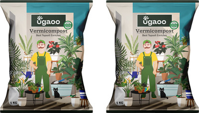 UGAOO Organic Vermicompost Fertilizer Manure For Plants Fertilizer(2 kg, Powder)