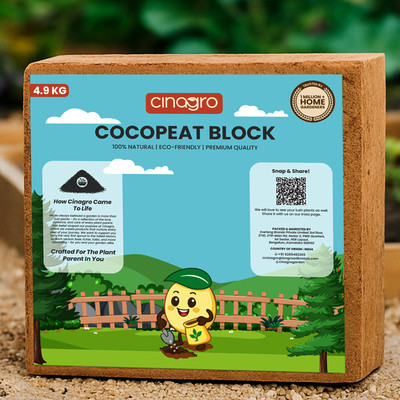 Cinagro Cocopeat Organic Fertilizer for Home Gardening Potting Mixture(4.9 kg, Powder)