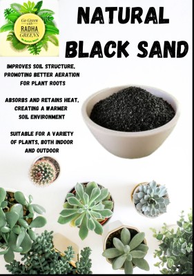 Vedika Collection Black Sand for plant 1 kg Manure, Potting Mixture, Soil(1 kg, Granules)