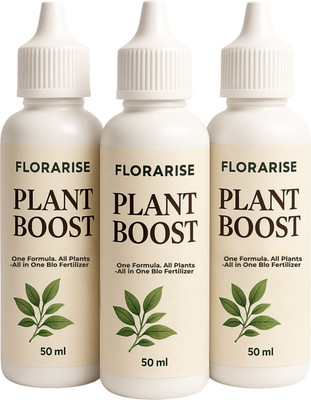 FLORARISE Plant Boost Liquid Fertilizer | Bio Plant Growth Booster for Plants (3 × 50 ml) Fertilizer(150 ml, Liquid)