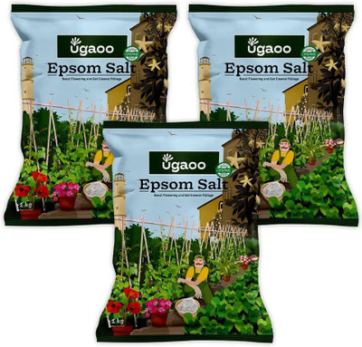 UGAOO Epsom Salt For Plants Growth - Magnesium Sulphate Organic Fertilizer (3 Kg) Fertilizer(3 kg, Granules)