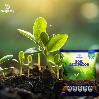 Nelgates Soil activator for plants organic manure for home gardening flower growth Fertilizer(5 kg, Powder)