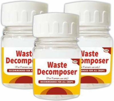 Farmer Faith Waste Decomposer|Bio Organic NCOF Certified|3 Bottles Pack Potting Mixture(0.15 kg, Cake)