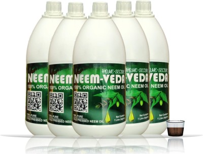 Home-Secure Water-Soluble Pure Neem Oil for Plants. Gardening, Plant Insects, Boost Growth Potting Mixture(5 L, Liquid)