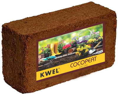 KWEL Cocopeat Block of Coco PEAT Powder (Single Pack 650grm Blocks) Husk(650 g, Cake)
