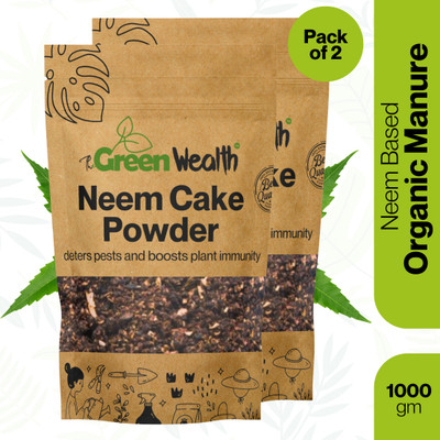 TheGreenWealth Neem Khali/Cake Organic Plant Fertilizer and Pest Repellent Manure, Fertilizer, Potting Mixture(1000 g, Powder)