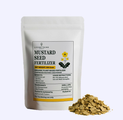 Living Thing Organics Premium Quality Mustard Cake Fertilizer, 500gram Potting Mixture, Fertilizer, Soil, Manure(500 g, Cake)