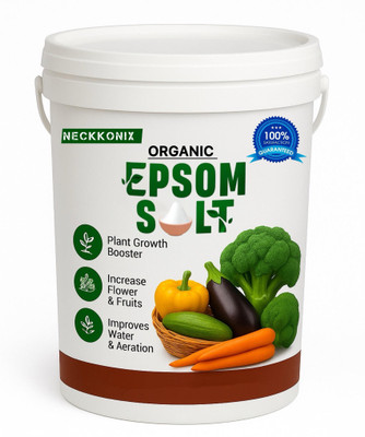 Neckkonix Epsom Salt for Plants 4 Kg Bucket Pack ,Magnesium Sulphate for Your Garden Fertilizer, Potting Mixture(4 kg, Granules)