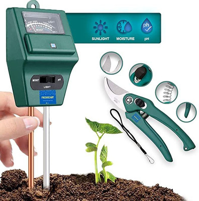FreshDcart 3 in 1 ph meter and Garden Scissor Meter Acidity Indoor and Outdoors combo Soil Test Kit(Set of 1)