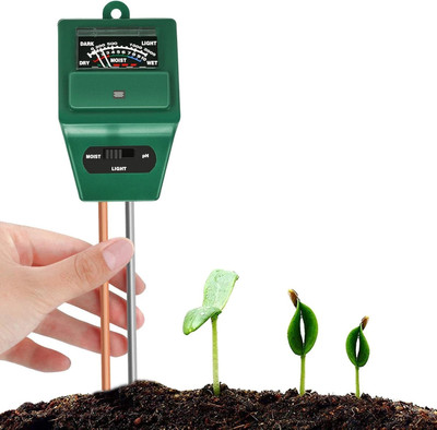 SSUCA Soil Tester Analyser, Soil pH Meter Sunlight Moisture Measuring Sensor, 3-in-1 Soil Test Kit(Set of 1)
