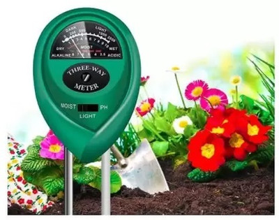 Real Instruments Soil pH Meter, 3-in-1 Soil Test Kit for Moisture Plant Care Soil Tester Soil Test Kit(Set of 1)