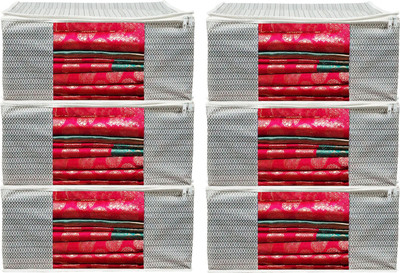 CHAMPARAN GM COVER TN Closet Organizer / Saree Bags For Wardrobe Organizer Clothes Premium Clothes r__06(Gray)