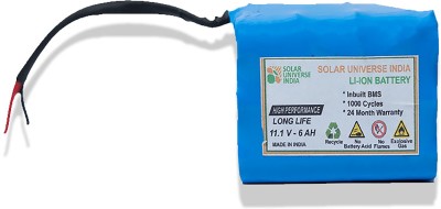 SOLAR UNIVERSE INDIA SUI-IS-Li-Ion Battery 11.1V-6ah Lithium Solar Battery(11.1 V)