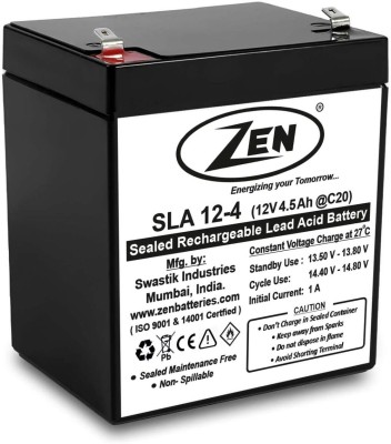 Zen SLA 12-4 (12 Volts 4.5 Ah) SMF UPS Battery AGM Solar Battery(12 V)