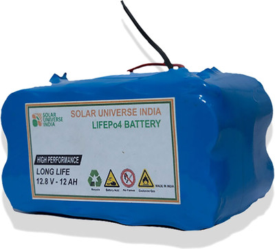 SOLAR UNIVERSE INDIA SUI-IS-LiFePo4 Battery 12.8V-12ah Lithium Solar Battery (12.8 V) Lithium Solar Battery(12.8 V)