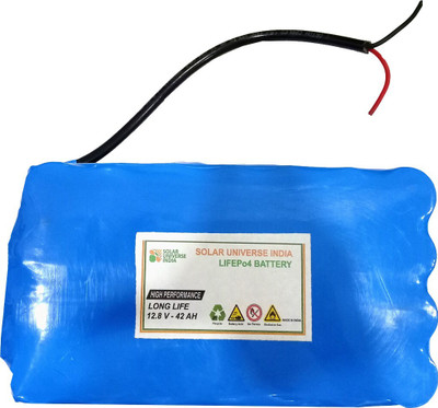 SOLAR UNIVERSE INDIA 12.8V-42ah LifePo4 Battery with BMS Lithium Solar Battery(12 V)