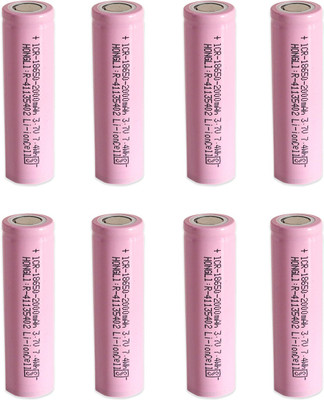 Smuf Pack of 8 Li-ion Cell 3.7V 2000mAh 7.4WH Rechargeable Lithium Solar Battery(3.7 V)