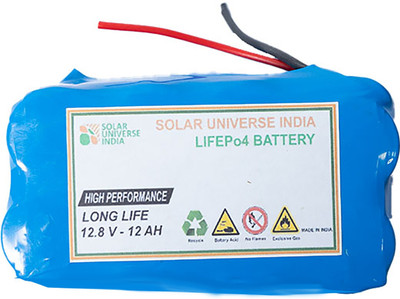 SOLAR UNIVERSE INDIA SUI-IS-LiFePo4 Battery 12.8V-12ah Lithium Solar Battery(12.8 V)