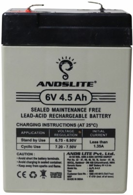 ANDSLITE 6V 4.5 Ah Lead Battery For Ranger, RSL-2 And More AGM Solar Battery(6 V)