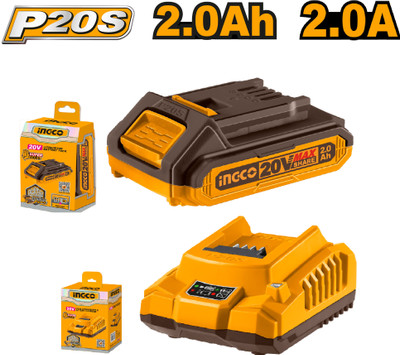 INGCO 20V Lithium-ion (2.0ah battery+charger) Lithium Solar Battery(20 V)