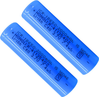Universal Hub 18650 2000 mAh Rechargeable Lithium-Ion Battery 2PCS Lithium Solar Battery(3.7 V)