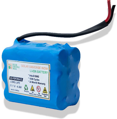 SOLAR UNIVERSE INDIA SUI-IS-Li-Ion Battery 11.1V-4ah_with BMS Lithium Solar Battery(11.1 V)