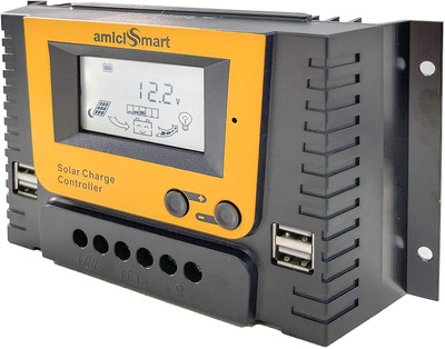 amiciSmart 4-Stage Lithium Battery Regulator 12V/24V/36V/48V(40A) PWM Solar Charge Controller