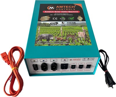 Amtech Controls AC&DC Solar Fence Energizer/Zatka Machine/(40 Acre Land-100Bigha) PWM Solar Charge Controller