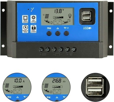 SSUCA PWM 60A Solar Charge Controller,Intelligent USB Port Display 12V/24V Regulator PWM Solar Charge Controller