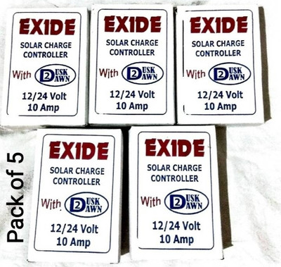 EXIDE 12/24 Volt 10 Amp PWM Solar Charge Controller pack of 5 PWM Solar Charge Controller