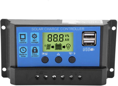 Blackt Electrotech BT61C Solar Charge Controller 12V/24V 10A PWM for Solar Panel Charging PWM Solar Charge Controller