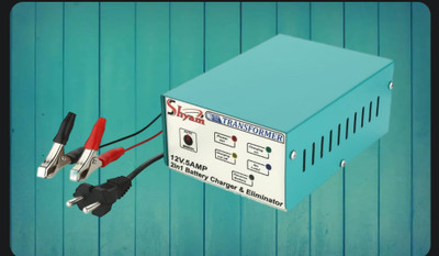 SILONIX 12V 5Amp 2In1 Battery Charger “Eliminator for Battery ,Bike, Car,Zatka Machine PWM Solar Charge Controller