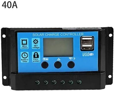 SSUCA PWM 40A Battery Regulator LCD Display with USB 12V/24V Solar Charge Controller PWM Solar Charge Controller