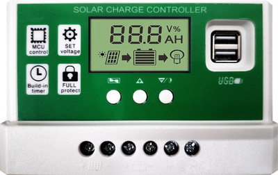 Servotech Solar Charge Controller 30A Intelligent Battery Regulator for Solar Panel PWM Solar Charge Controller