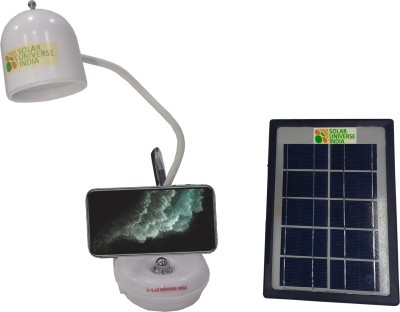 SOLAR UNIVERSE INDIA LED Solar Study Lamp with Flat Head,Holder, Inbuilt Battery&External Solar Panel Solar Light Set(Floor Mounted Pack of 1)