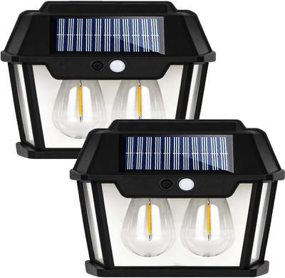 Retail Infinity Solar Wall Lights with 3 Motion Sensor light modes, IP65 Waterproof Solar Light Set(Wall Mounted Pack of 2)