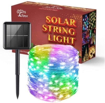 Shreyansh Solar String Lights Outdoor, 12M 100 Leds Fairy Lights (Multicolour) Solar Light Set(Free Standing Pack of 1)